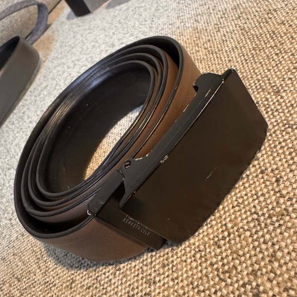Kenneth Cole Black and Brown Men's Belt - Picture 1 of 4